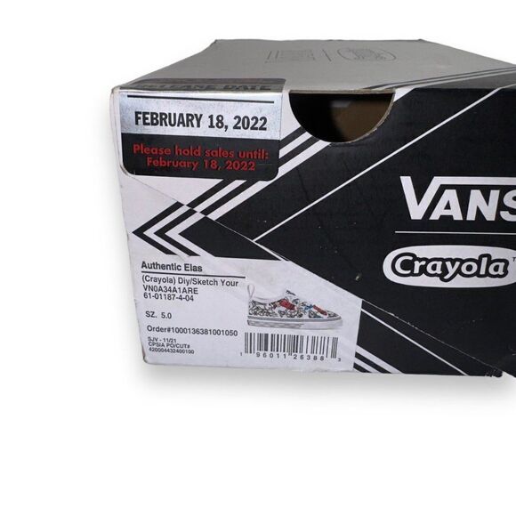Vans x Crayola Authentic Elas "DIY / Sketch Yours" VN0A34A1ARE Toddler 5 - Picture 12 of 12